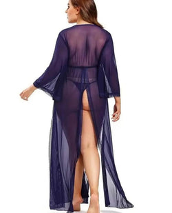 Net Transparent Long Nighty