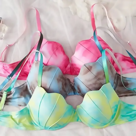 Vibrant Bliss: Tie-Dye Underwire Bra
